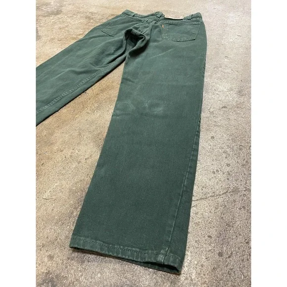 Vintage Levis 555 Jeans Mens 30x30 Green Relaxed Fit Straight Leg USA 90s